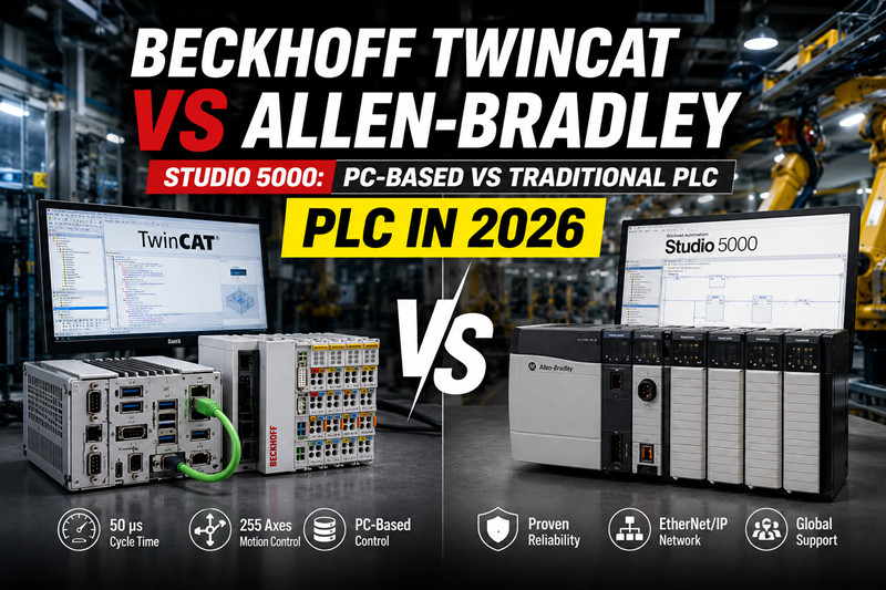 Beckhoff TwinCAT vs. Allen-Bradley Studio 5000: PC-basierte vs. traditionelle SPS im Jahr 2026