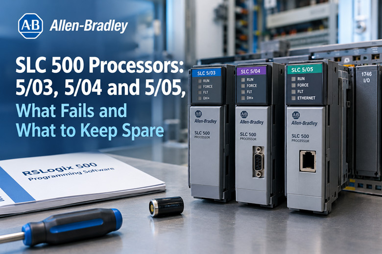 Allen-Bradley SLC 500 Prozessoren: 5/03, 5/04 und 5/05, Was ausfällt und welche Ersatzteile man bereithalten sollte
